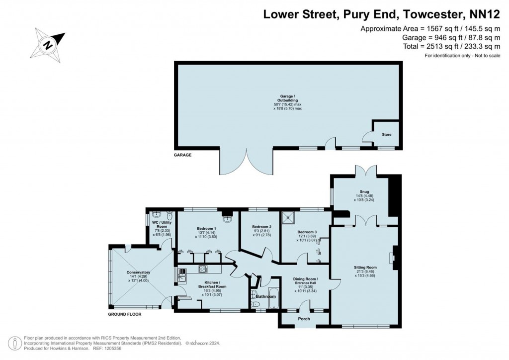 Floorplans For Lower Street, Pury End, NN12
