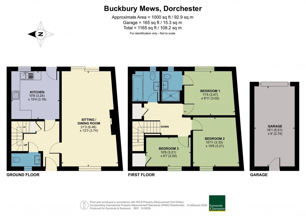 Floorplans For Buckbury Mews, Dorchester