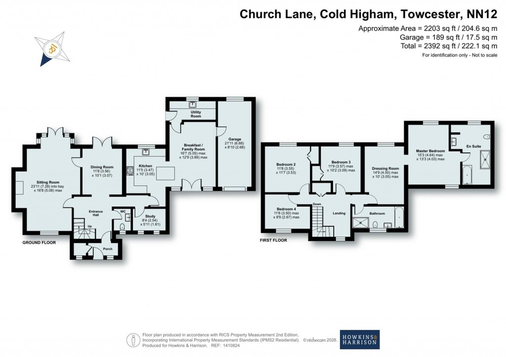 Floorplans For Church Lane, Cold Higham, NN12