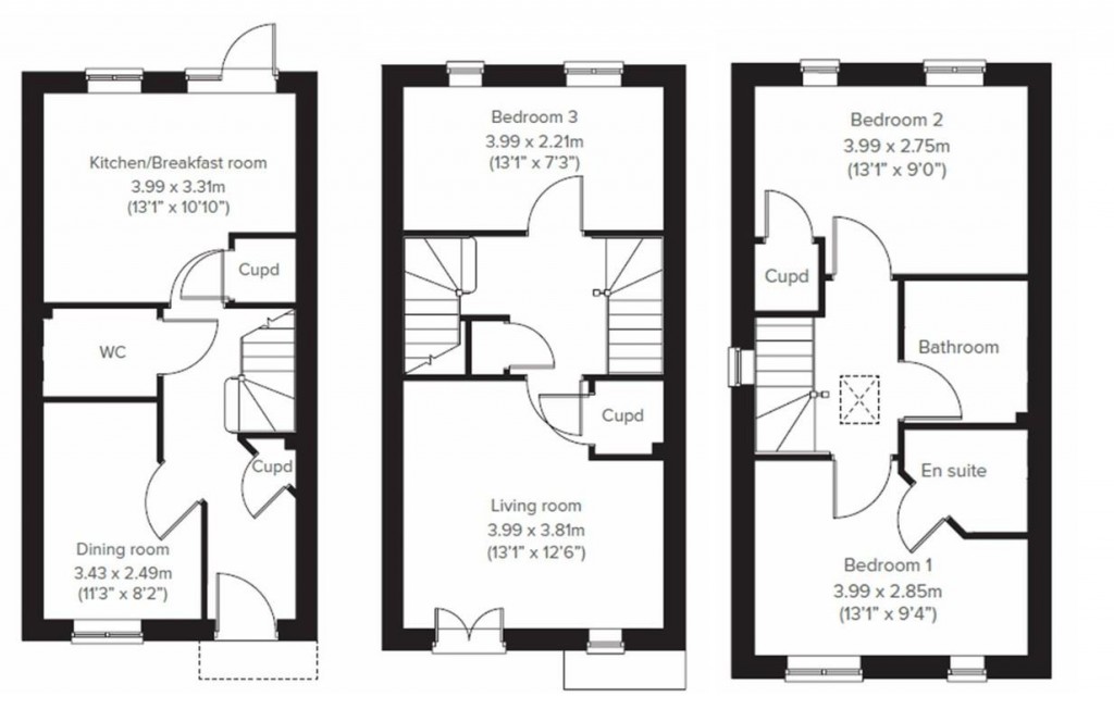 Floorplans For Encombe Street, Plymstock, Plymouth