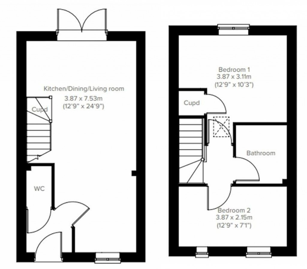 Floorplans For Encombe Street, Plymstock, Plymouth