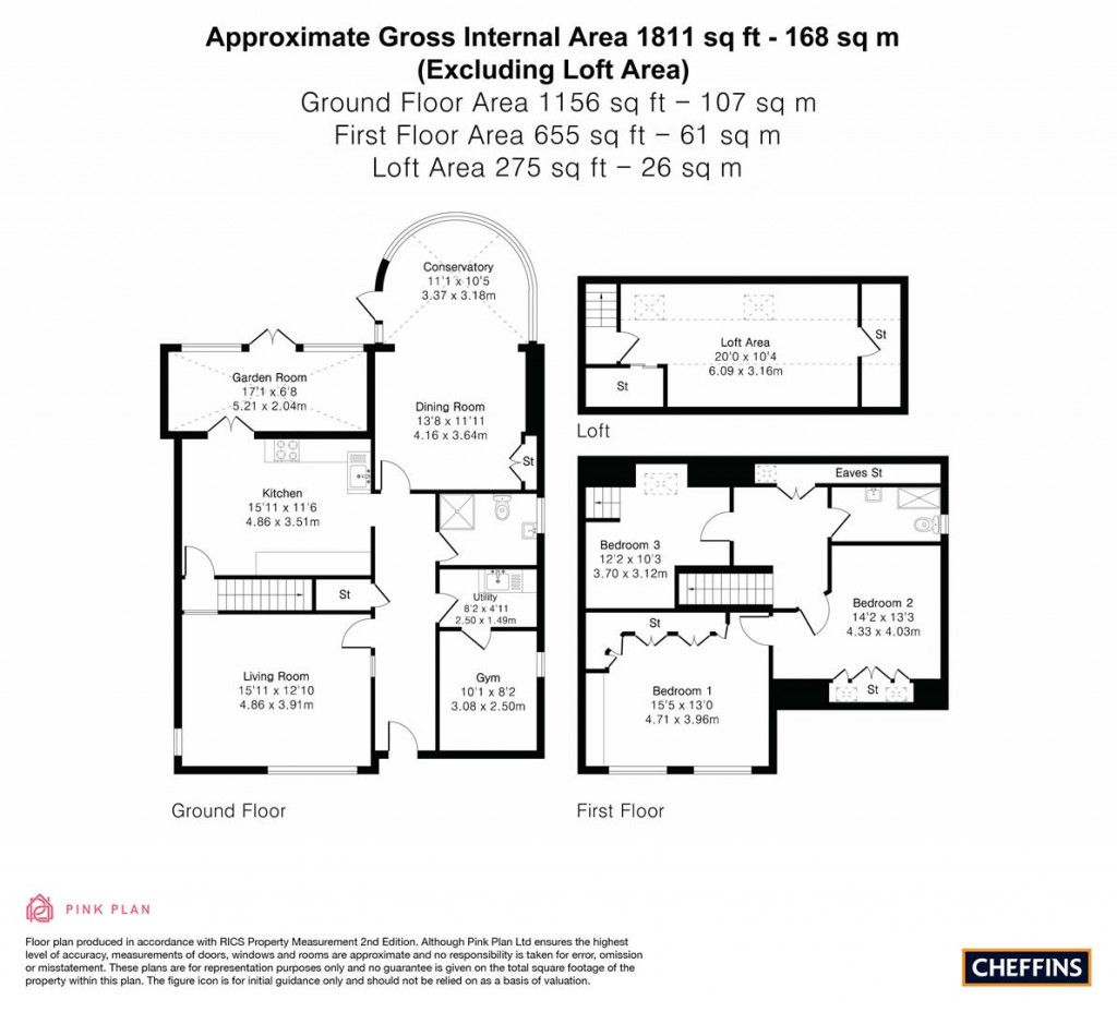 Floorplans For Bell Road, Bottisham, Cambridgeshire
