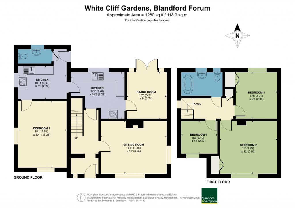 Floorplans For White Cliff Gardens, Blandford Forum