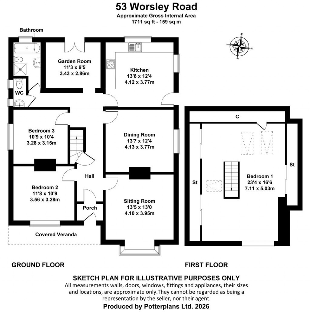 Floorplans For Gurnard, Isle of Wight