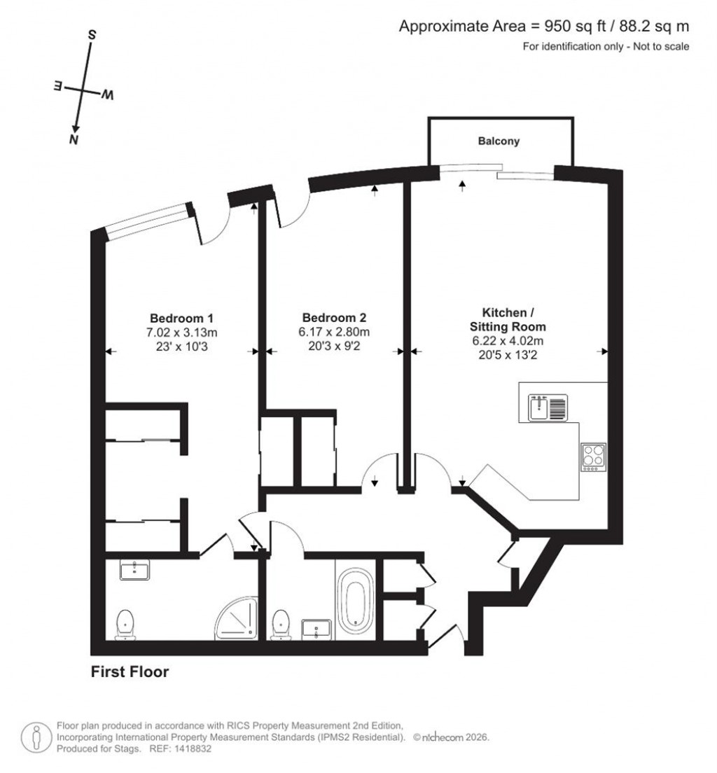 Floorplans For Quayside, West Bay, Bridport
