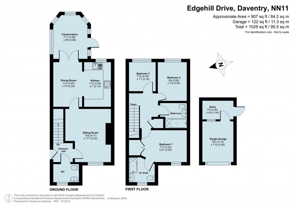 Floorplans For Edgehill Drive, Lang Farm, Daventry, NN11