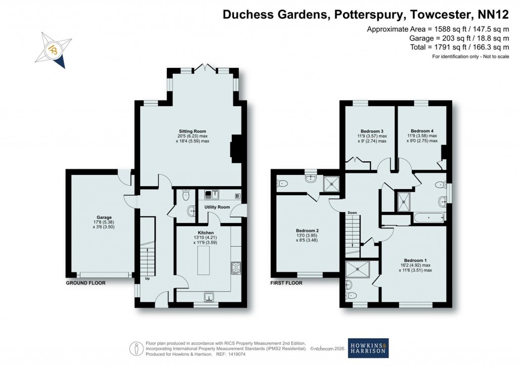 Floorplans For Duchess Gardens, Potterspury, NN12