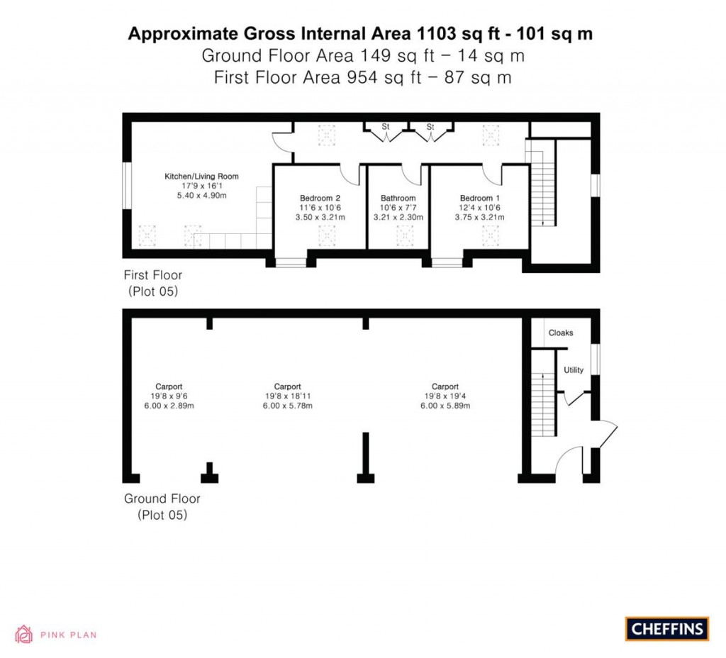 Floorplans For St John Place, Burton End, Haverhill