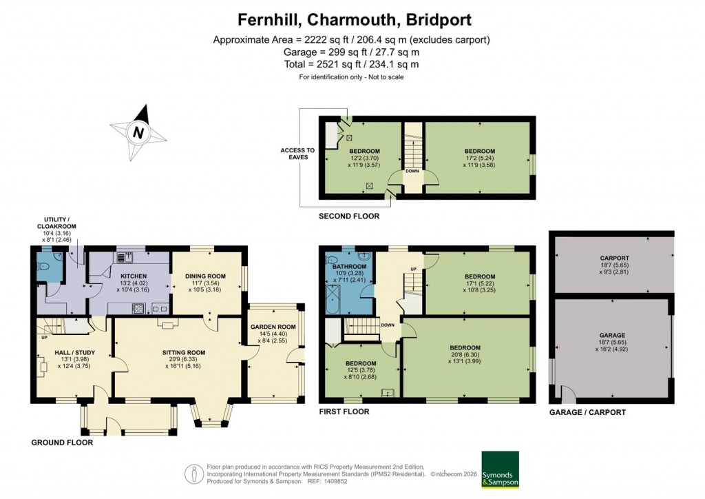 Floorplans For Fernhill, Charmouth, Bridport