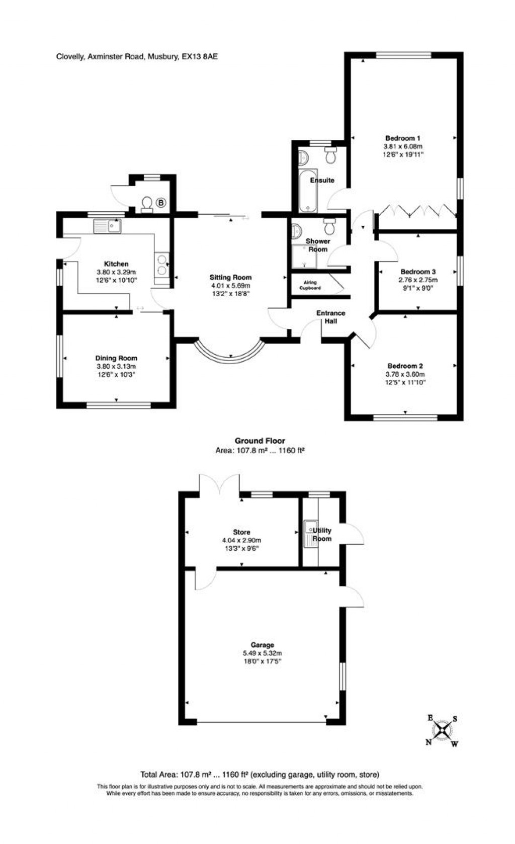 Floorplans For Axminster Road, Musbury, Axminster