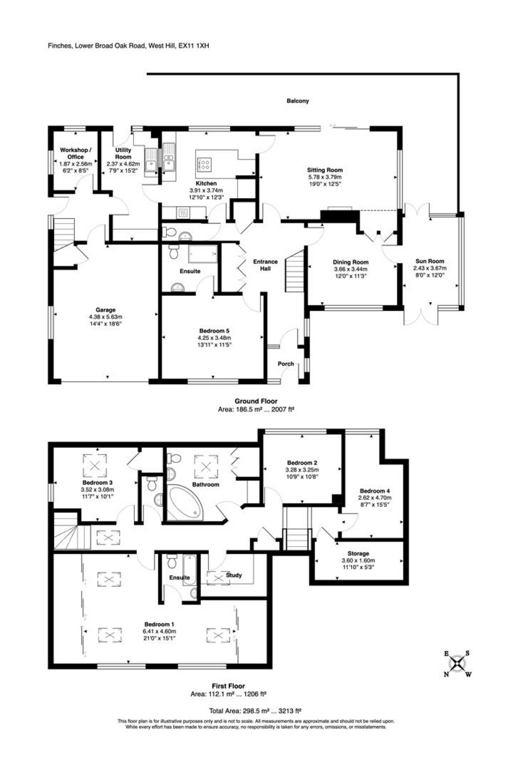 Floorplans For Lower Broad Oak Road, West Hill, Ottery St. Mary
