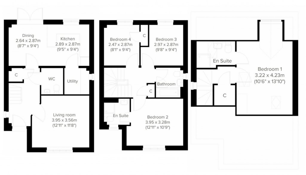 Floorplans For Clodgey Lane, Helston