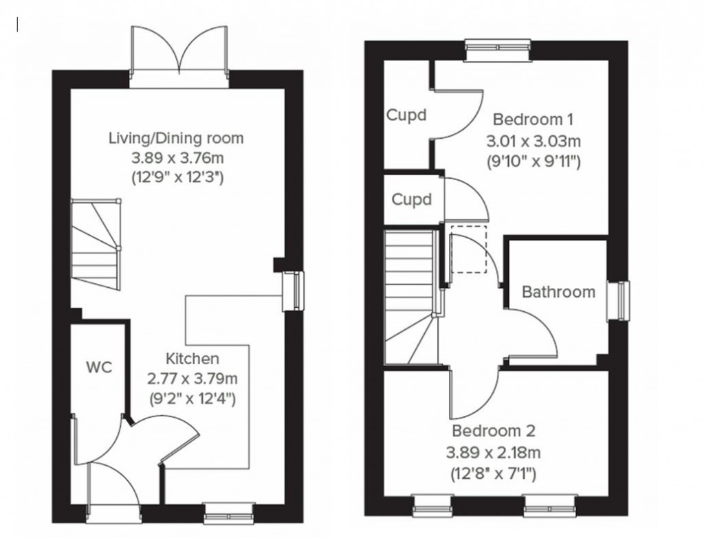 Floorplans For Clodgey Lane, Helston