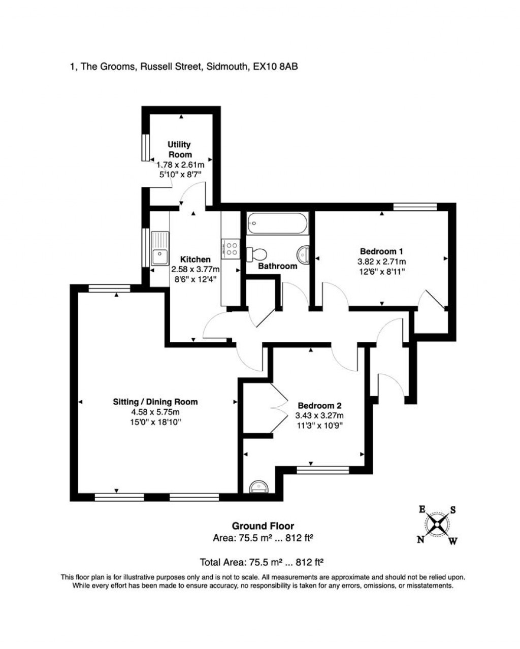 Floorplans For Russell Street, Sidmouth