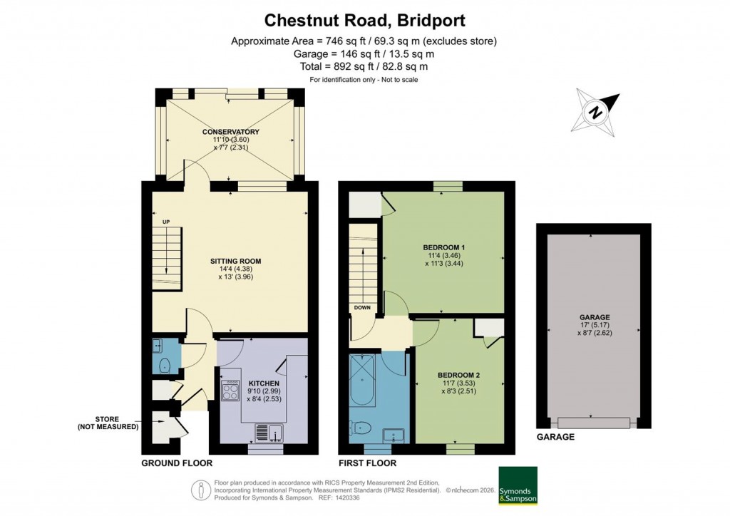 Floorplans For Chestnut Road, Bridport