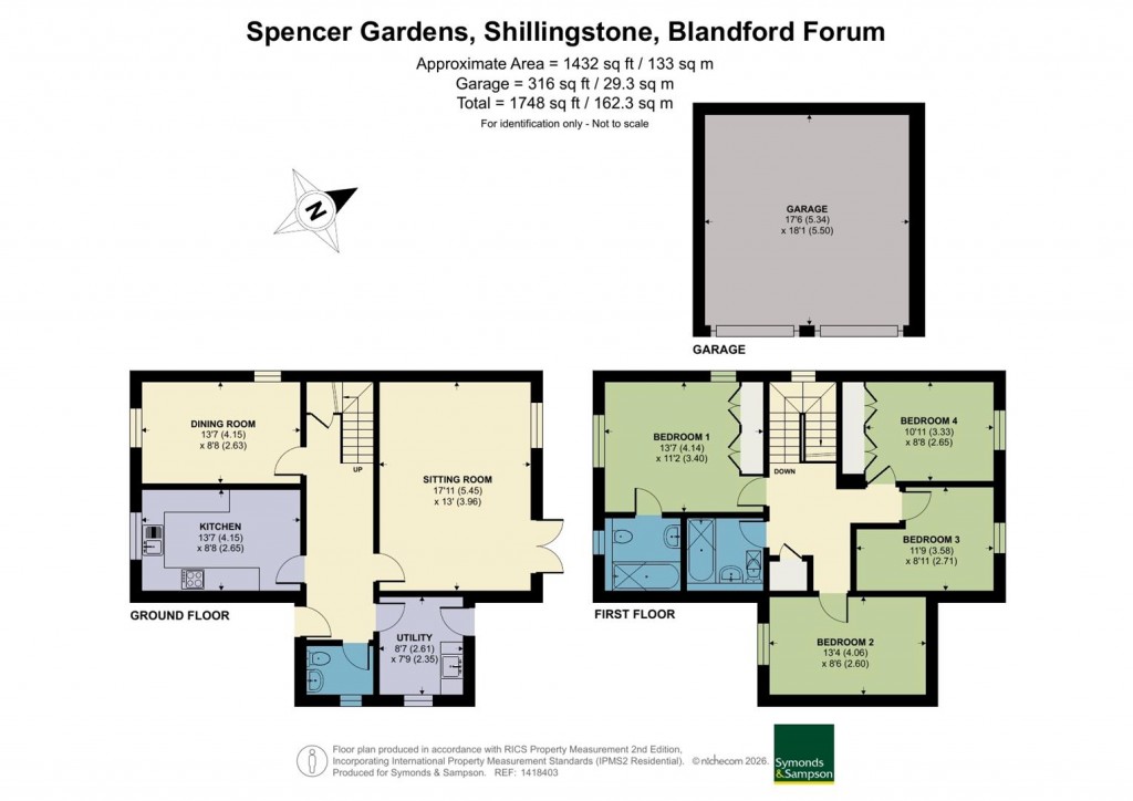 Floorplans For Spencer Gardens, Shillingstone, Blandford Forum