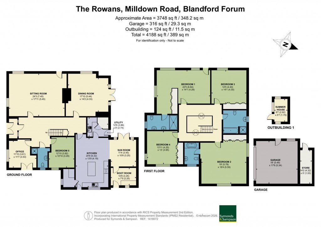 Floorplans For Milldown Road, Blandford Forum