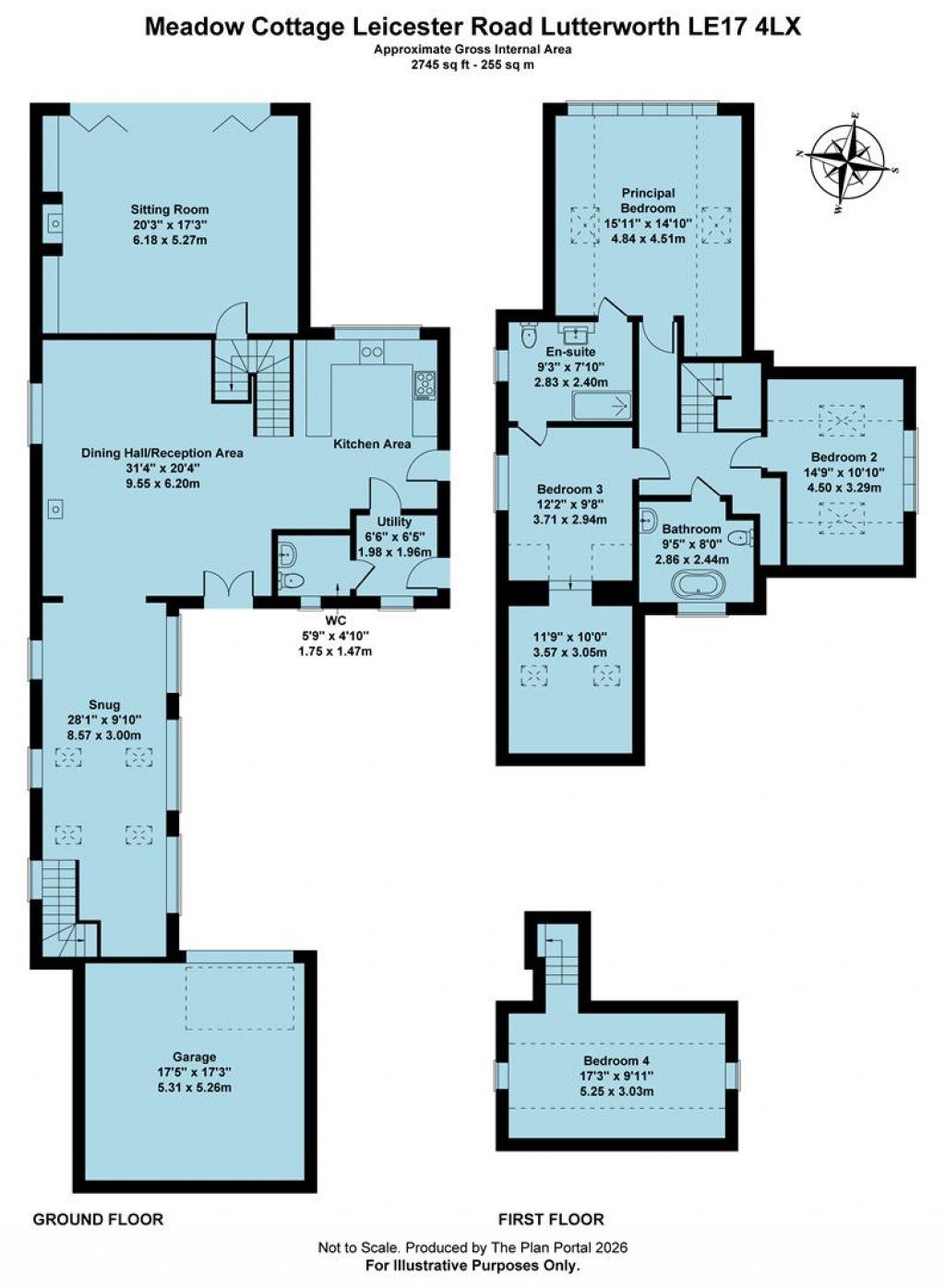 Floorplans For Leicester Road, Lutterworth, LE17