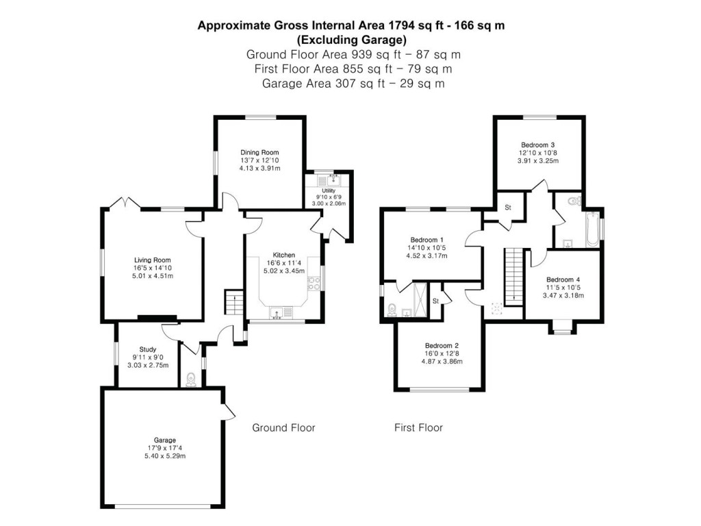 Floorplans For Park Street, Thaxted, Dunmow