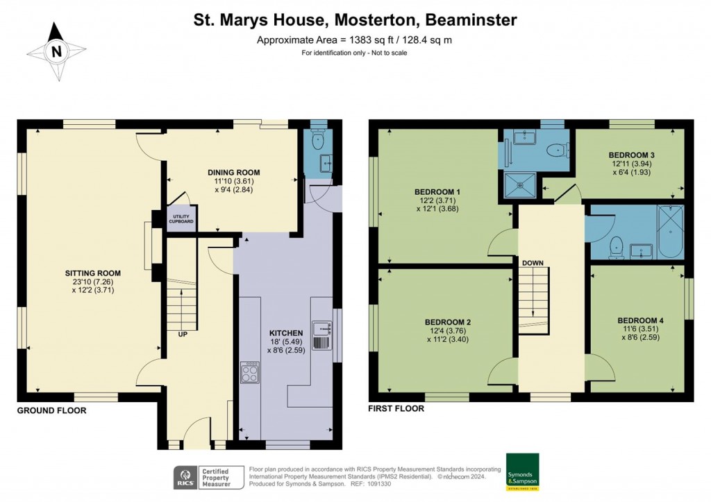 Floorplans For Mosterton, Beaminster, Dorset