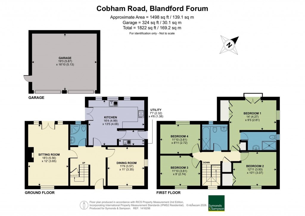 Floorplans For Cobham Road, Blandford Forum