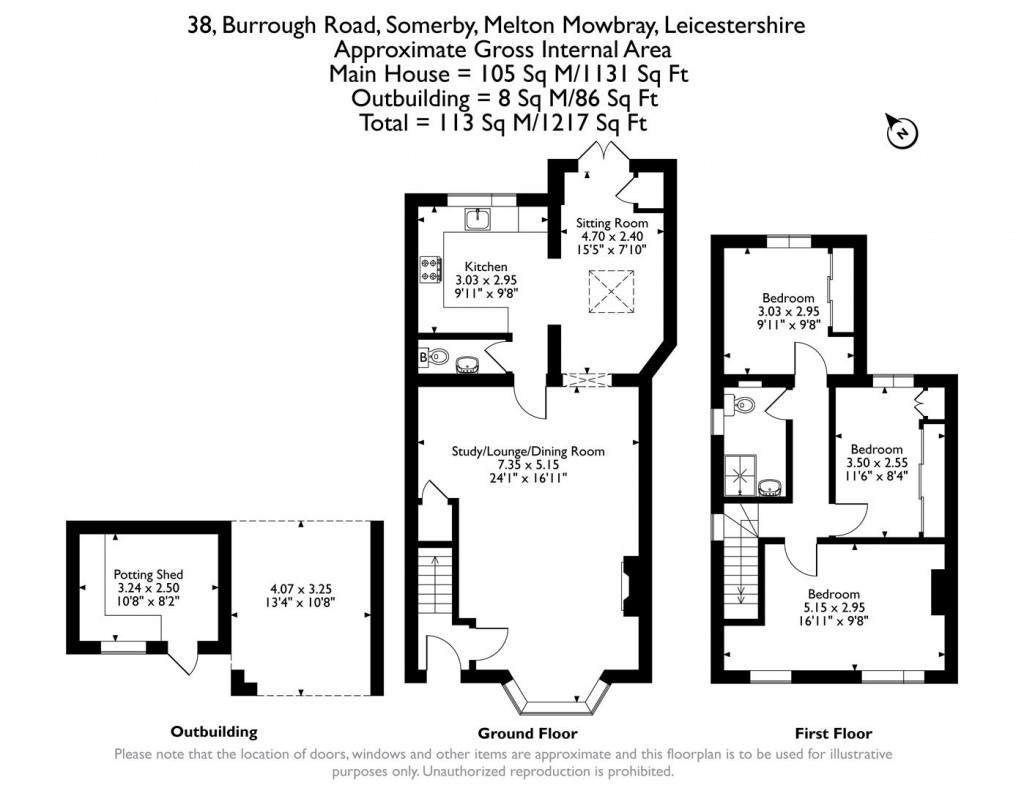 Floorplans For Burrough Road, Somerby, Melton Mowbray