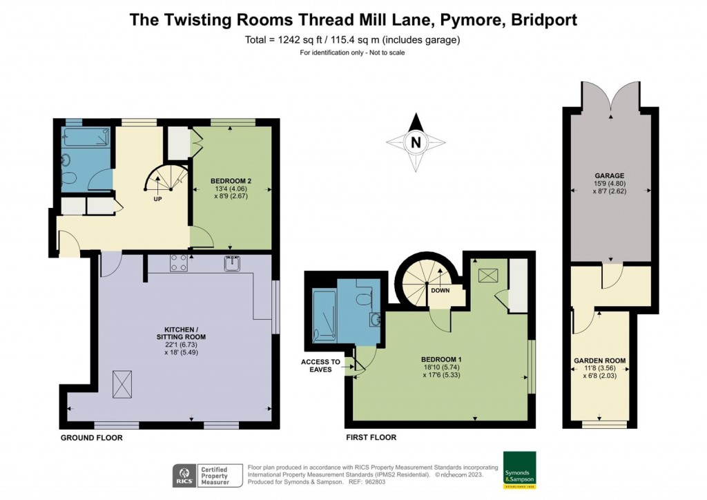 Floorplans For Thread Mill Lane, Pymore, Bridport