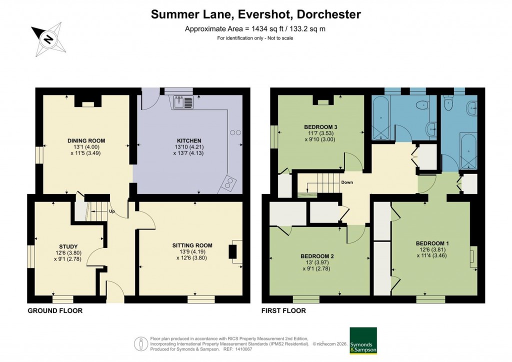 Floorplans For Summer Lane, Evershot, Dorchester