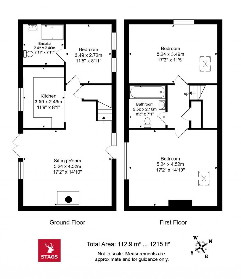 Floorplans For Brinsham Farm Cottages, Salwayash, Bridport