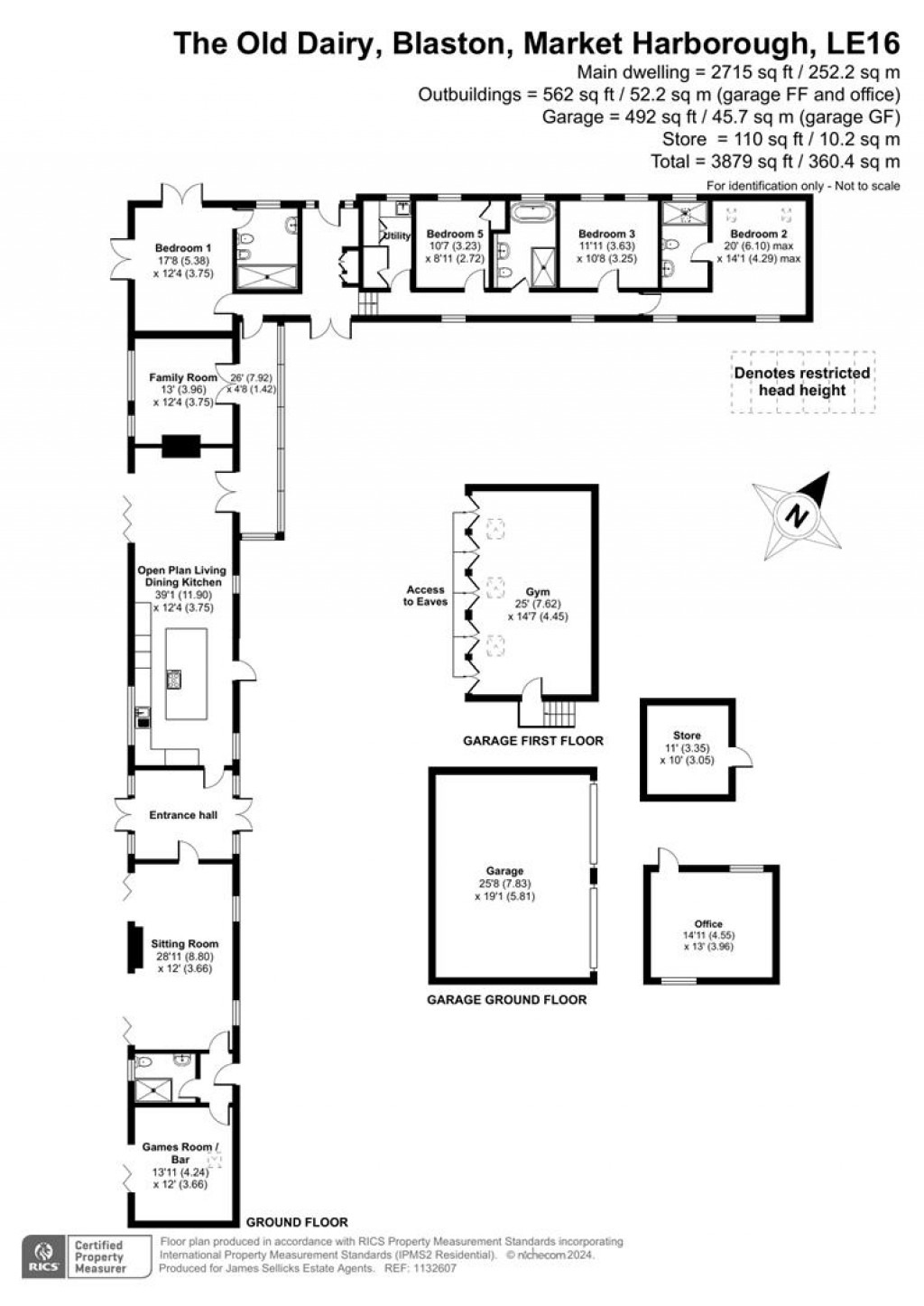 Floorplans For The Old Dairy, Blaston, Market Harborough