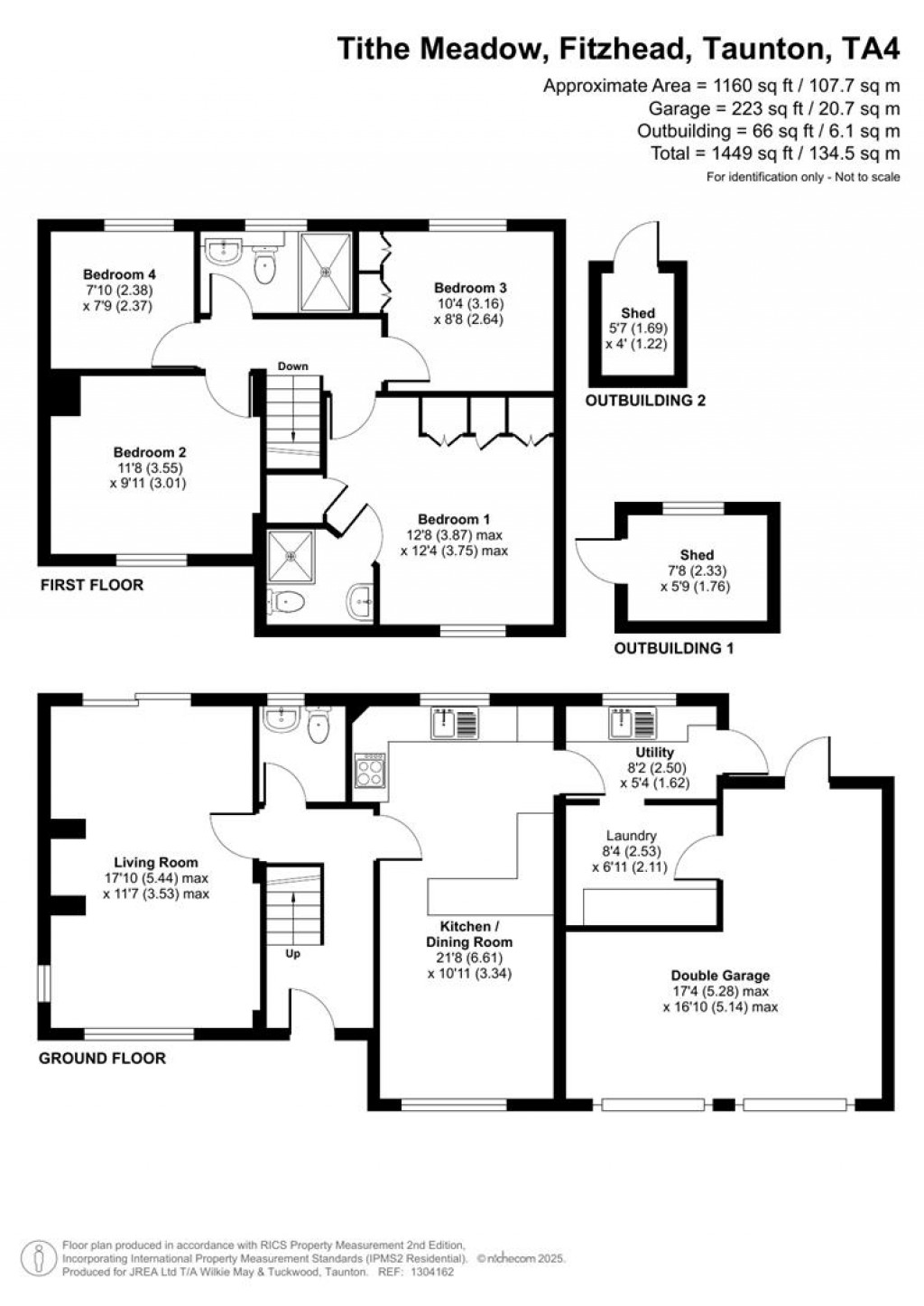 Floorplans For Tithe Meadow, Fitzhead, Taunton