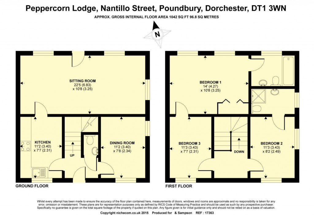 Floorplans For Peppercorn Lodge, 2 Nantillo Street, Poundbury