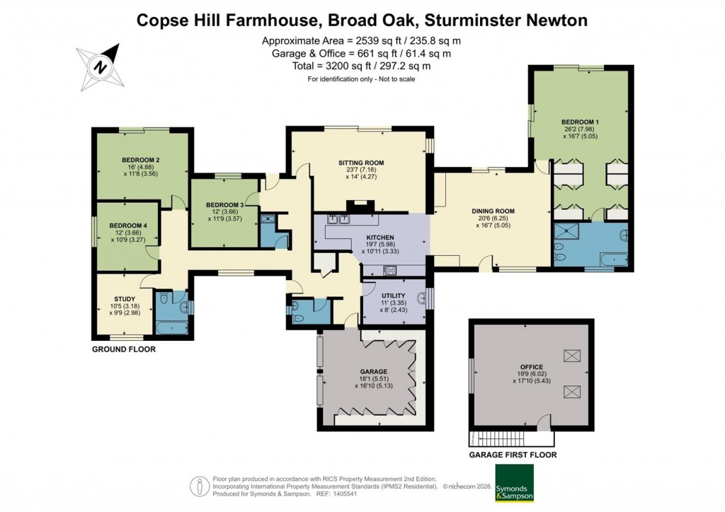Floorplans For Copse Hill, Broad Oak, Sturminster Newton