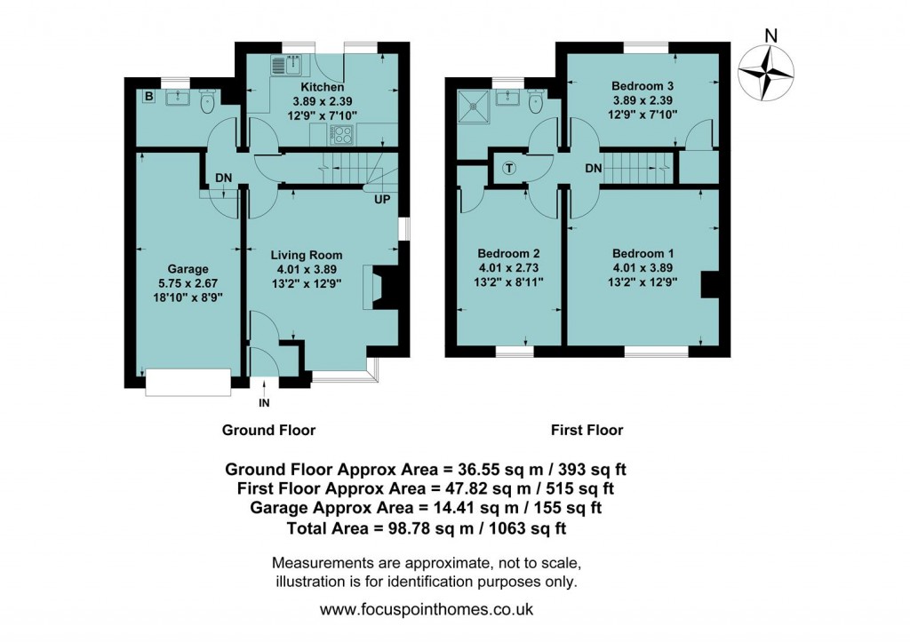 Floorplans For Manor Close, Middleton Cheney, Banbury
