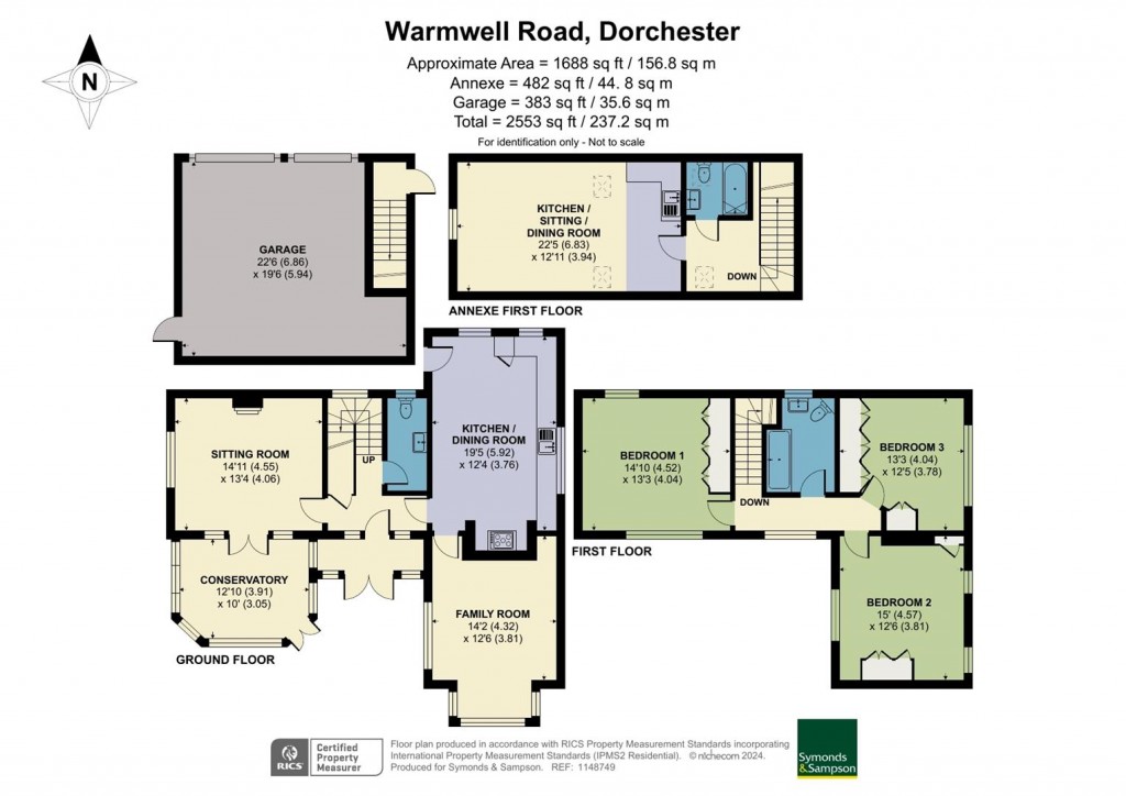 Floorplans For Warmwell Road, Crossways, Dorchester