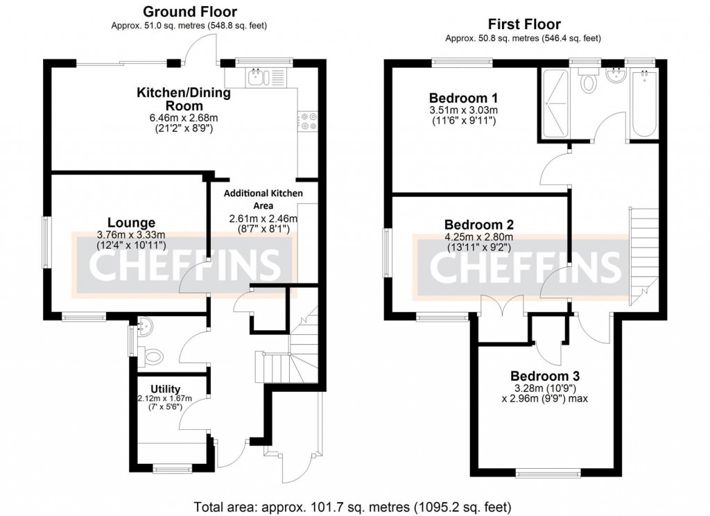 Floorplans For Heaton Drive., Ely
