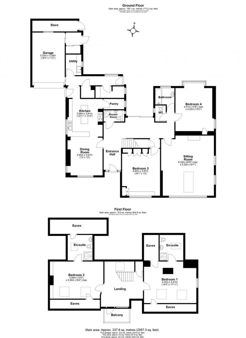 Floorplans For Barcombe Heights, Preston, Paignton