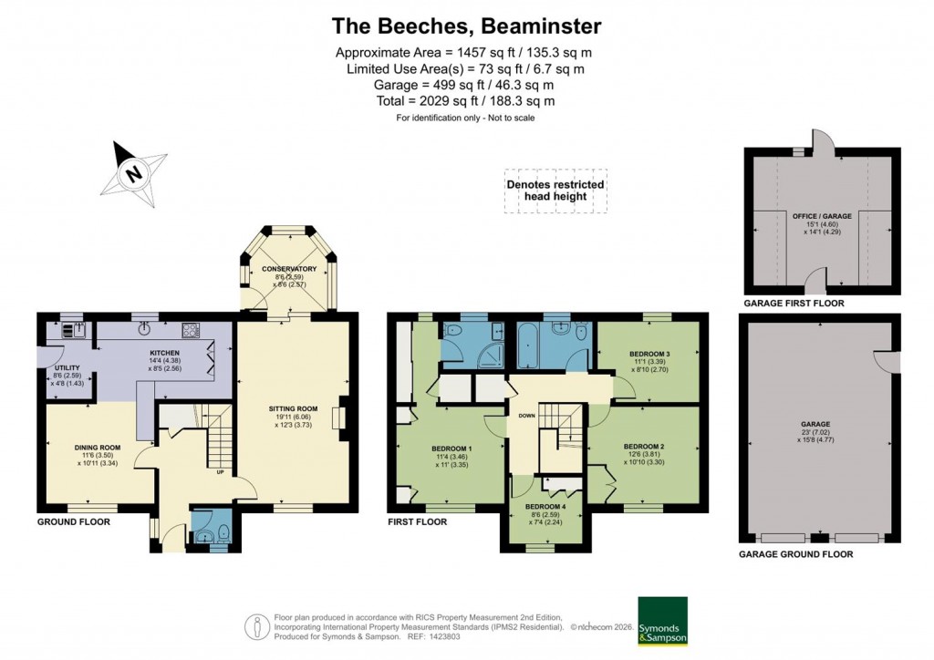 Floorplans For The Beeches, Beaminster, Dorset