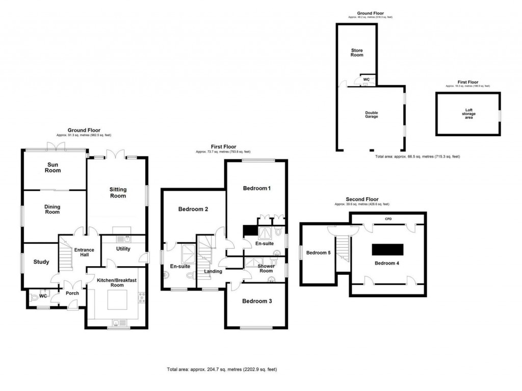 Floorplans For Newbiggen Street, Thaxted