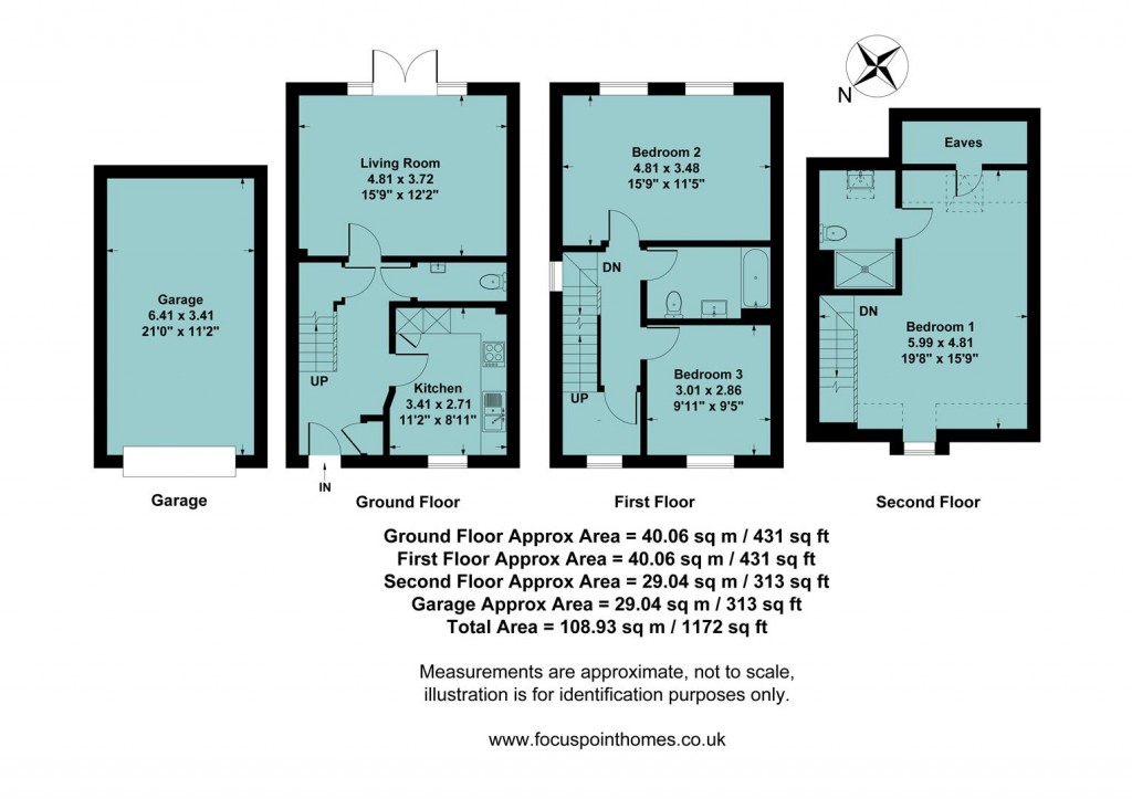 Floorplans For Longdon Crescent, Banbury - complete onward chain