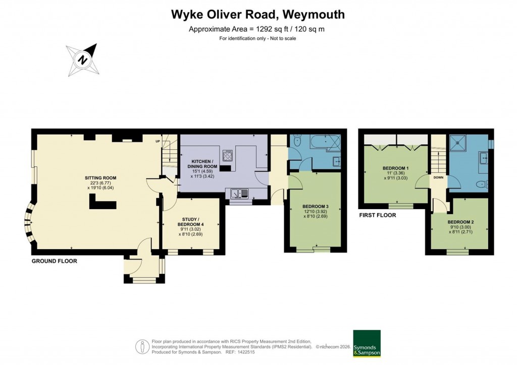 Floorplans For Wyke Oliver Road, Weymouth
