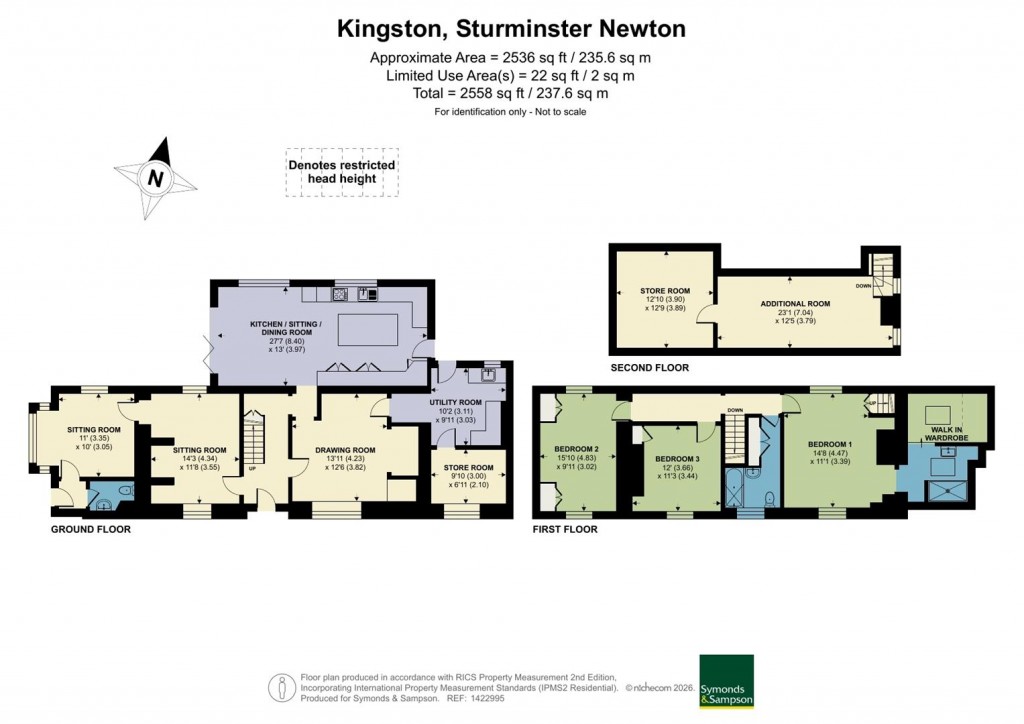 Floorplans For Kingston, Sturminster Newton