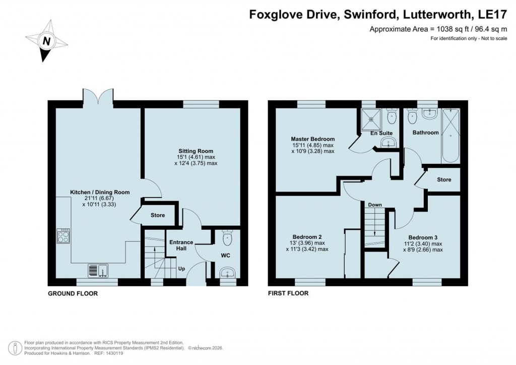 Floorplans For Foxglove Drive, Swinford, Lutterworth