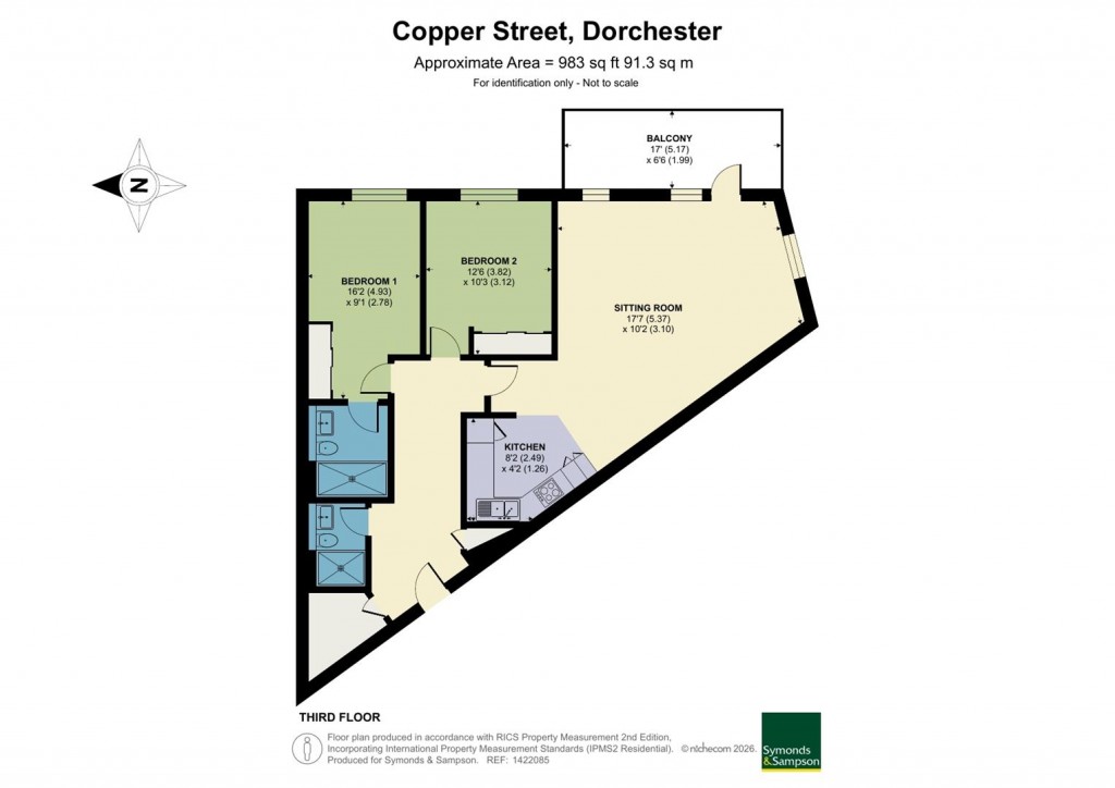 Floorplans For Ammonite, Copper Street, Dorchester