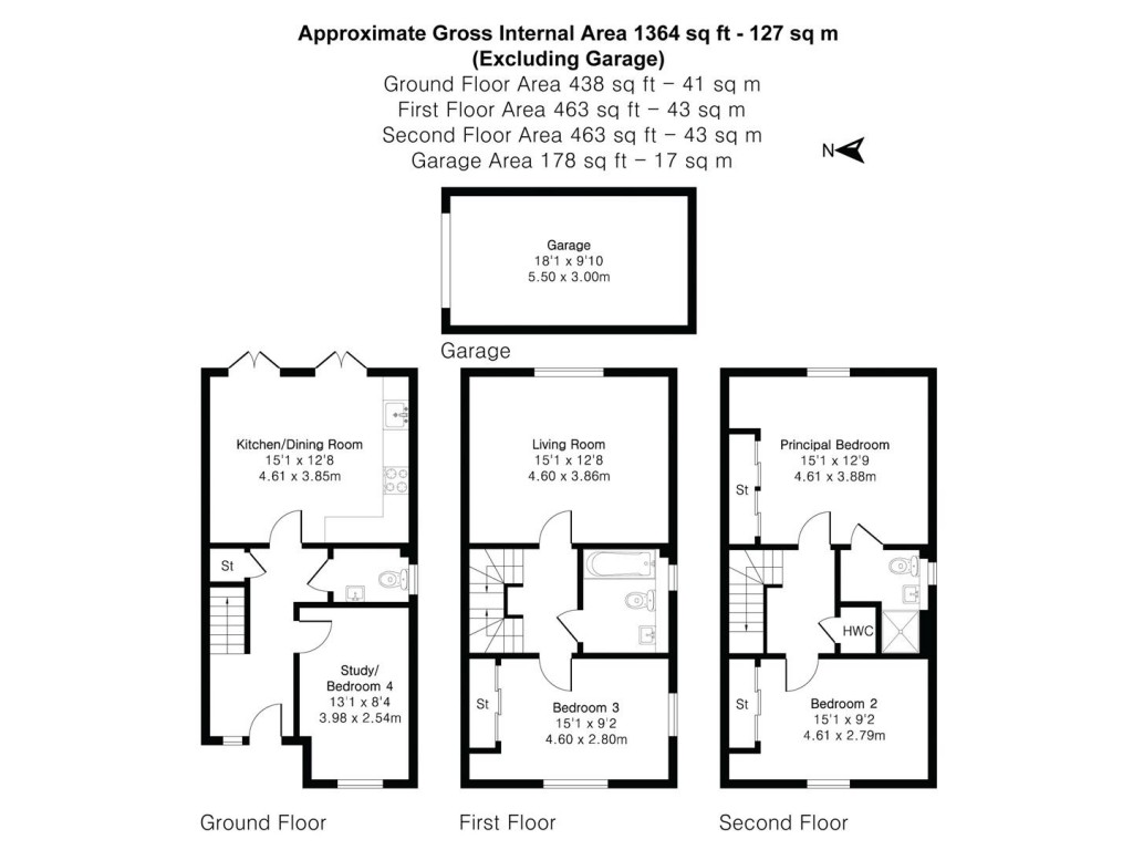 Floorplans For South Road, Saffron Walden