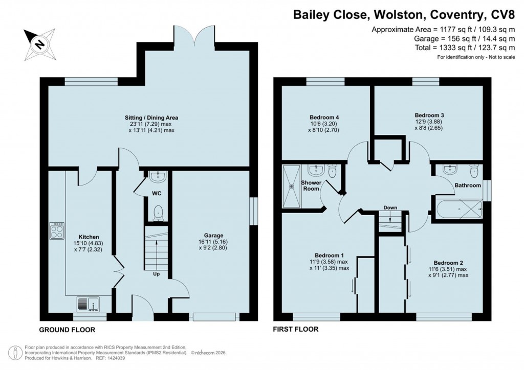 Floorplans For Bailey Close, Wolston, Rugby