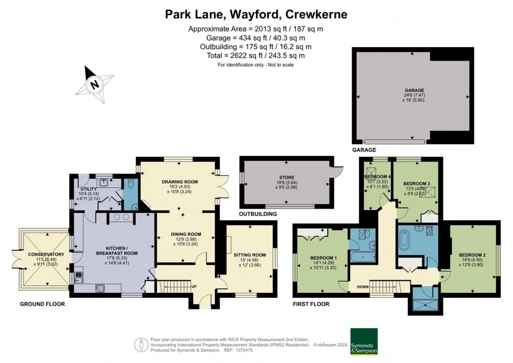 Floorplans For Park Lane, Wayford, Crewkerne