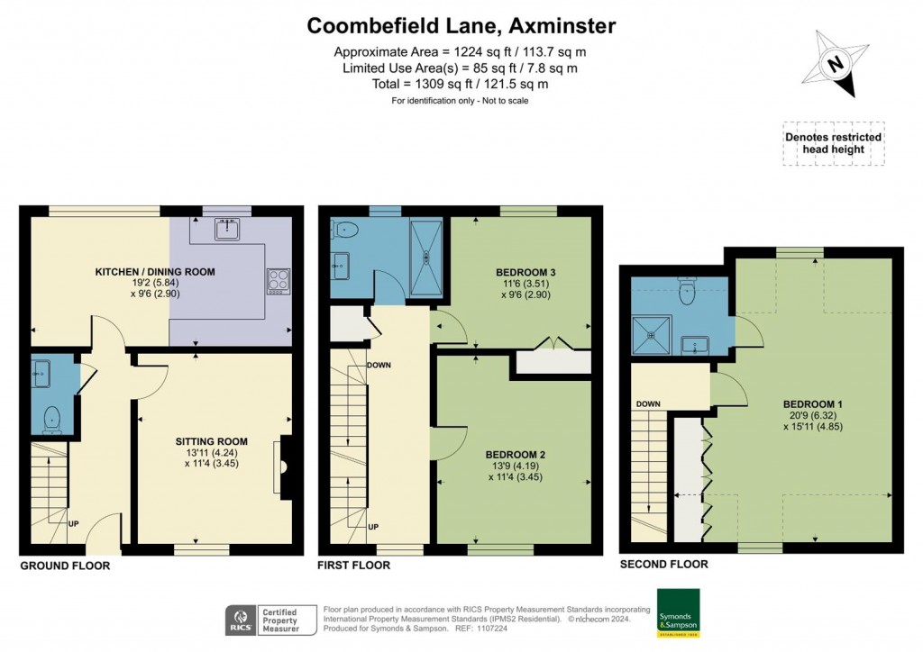 Floorplans For Coombefield Lane, Axminster, Devon