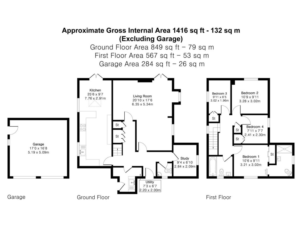 Floorplans For St. Nicholas Field, Berden, Bishop's Stortford
