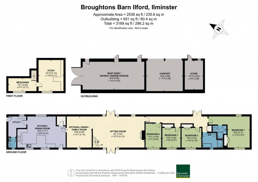 Floorplans For Ilford Lane, Ilford, Ilminster